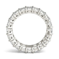 6 1/4 CTW Emerald Lab Grown Diamond Couture Classic Eternity Ring 14K White Gold (G-VS)